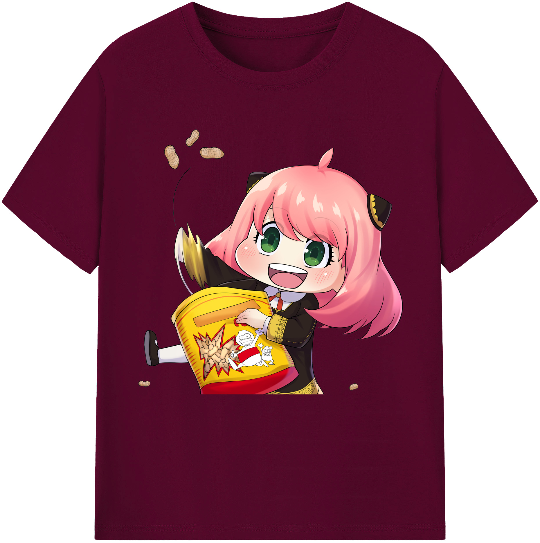 （画像用） SPY×FAMILY间谍家家酒 レディースカジュアルプリントTシャツ（綿100％）